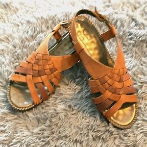 St John Bay Leather Sandals Size 7